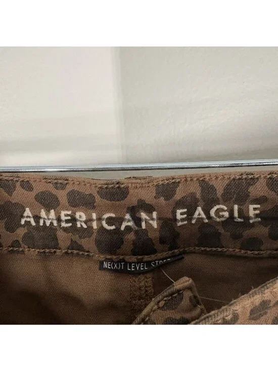 American Eagle Women 20 Leopard Next Level Stretch Super Hi-Rise Jegging NWOT - Picture 10 of 13